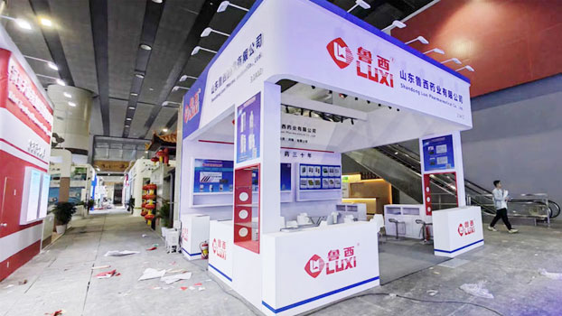 魯西藥業展覽展臺搭建現場