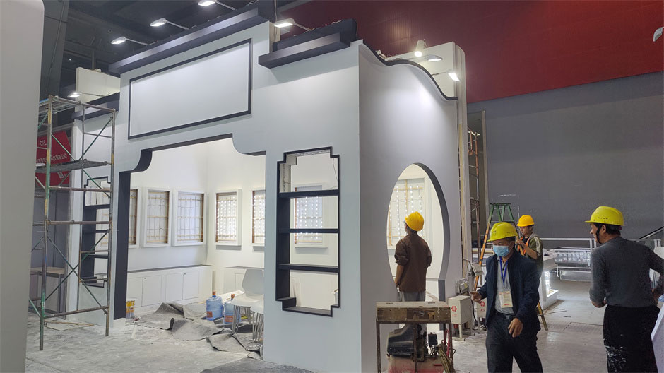 蘇州天龍展覽展臺(tái)搭建現(xiàn)場(chǎng)